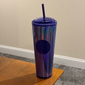 Starbucks 2022 Fall Purple Holographic Kaleidoscope Dome 24oz Venti Tumbler